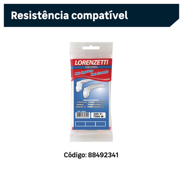 Chuveiro Elétrico Duo Shower Quadra Eletrônico 7500W Lorenzetti